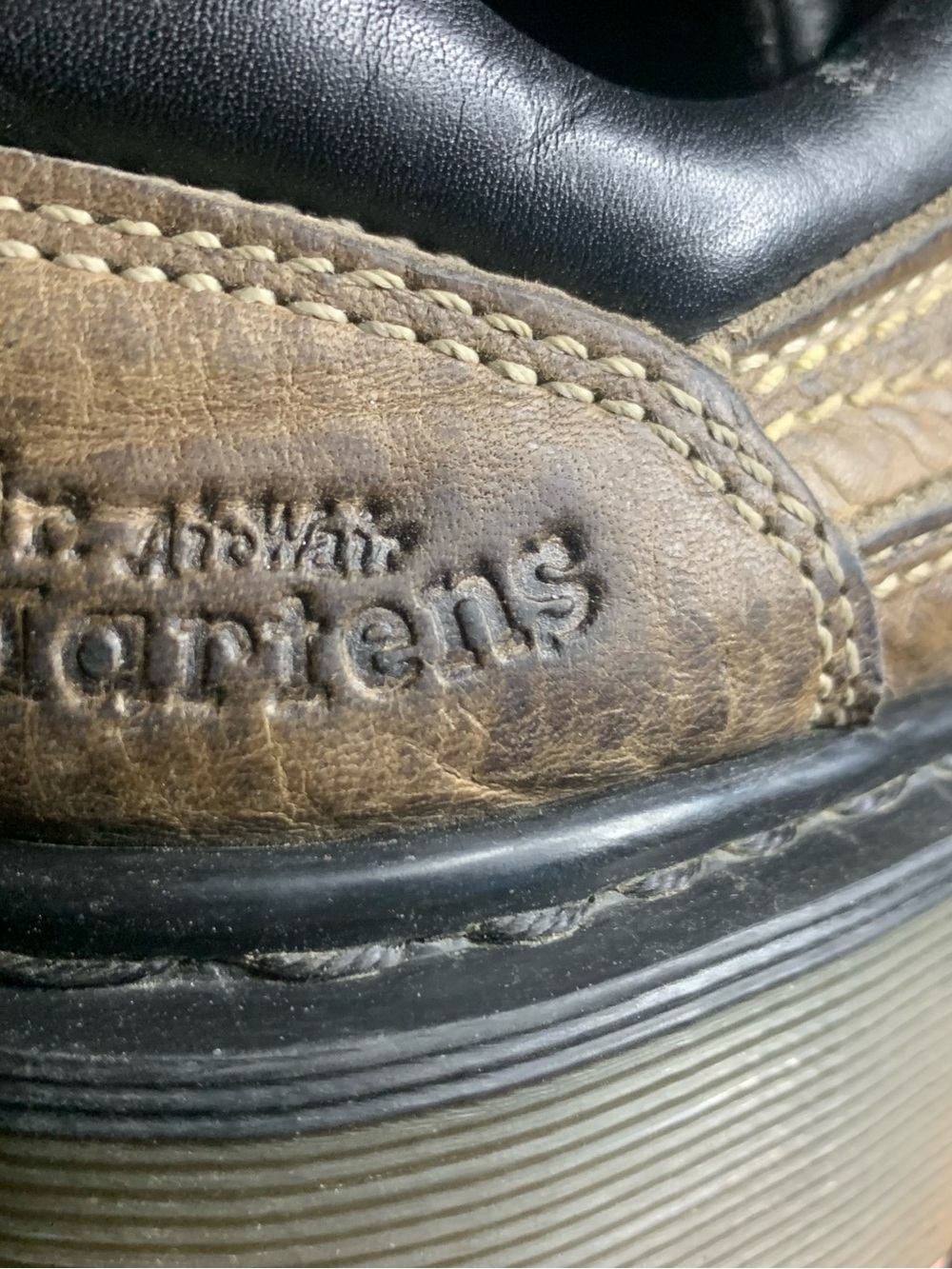 Dr. Martens Brown and Black Leather Oxford with Stamped Branding
